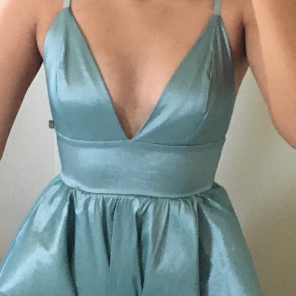 Windsor High Low Mint Prom Dress - Picture 6 of 6